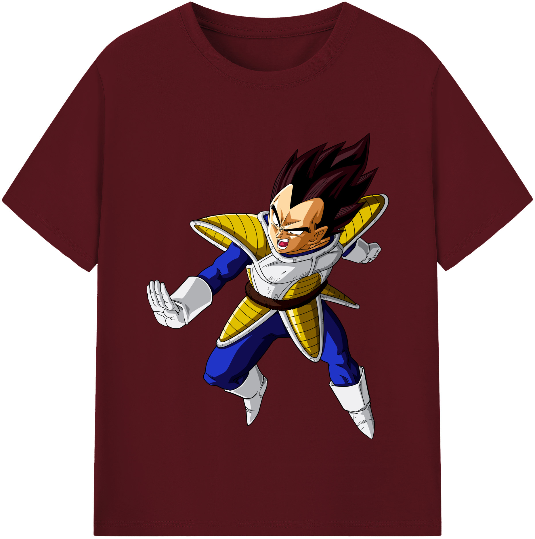（画像用） ドラゴンボール ベジータ四世（Bejīta Yonsei）DRAGON BALL Vegeta IV 綿100％半袖Tシャツ（フロントプリント）